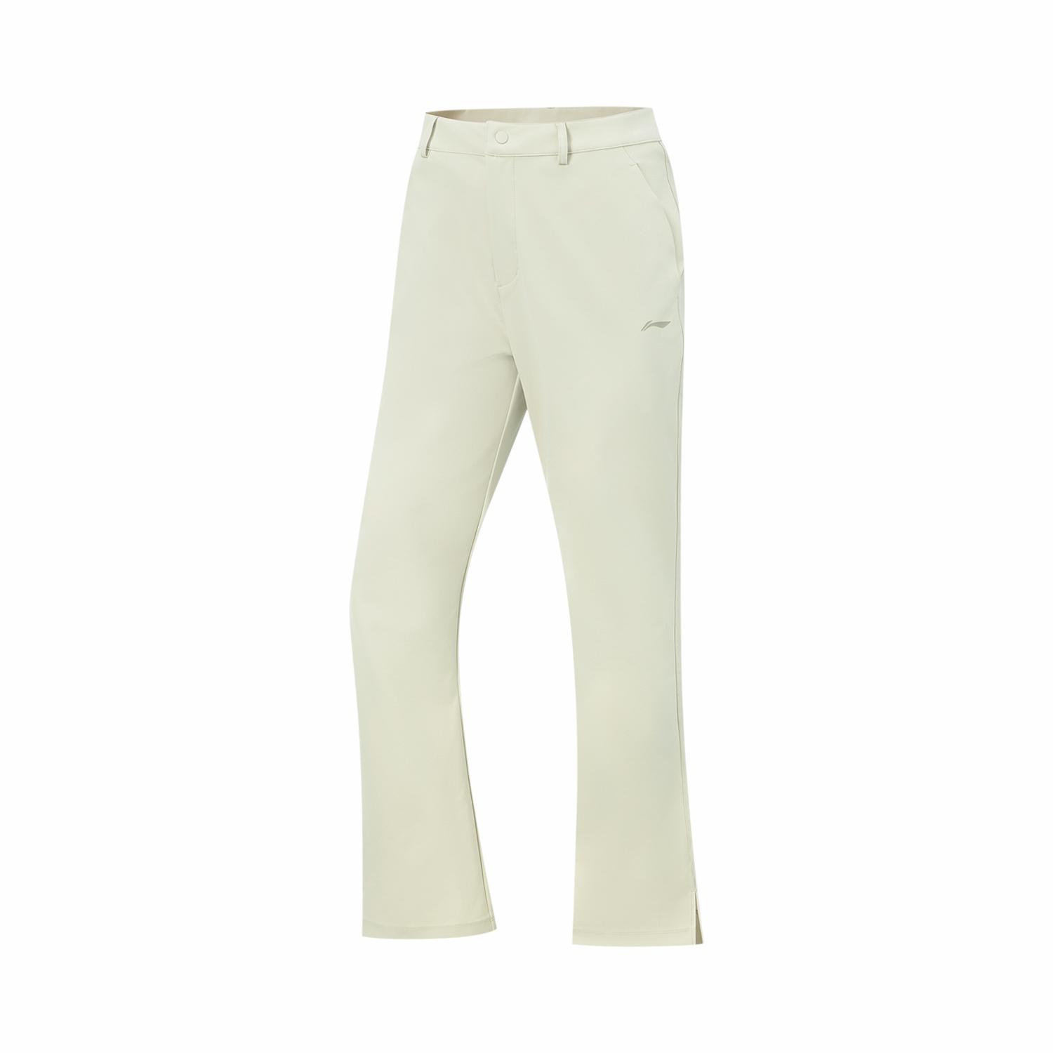 

Li Ning Однотонные Дышащие Универсальные Расклешенные Спортивные Длинные Брюки Женские низ Гравийно-Белый-Серый AYKV720-6 XXL