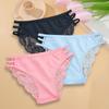3PC/Set Women Sexy Lace Panties Low Rise Hollow Out Briefs Floral Transparent Underwear for Feamale Elastic Straps Soft Lingerie