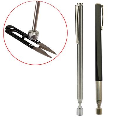 Stylo de ramassage magnétique télescopique Portable en acier inoxydable, bâton d'extension