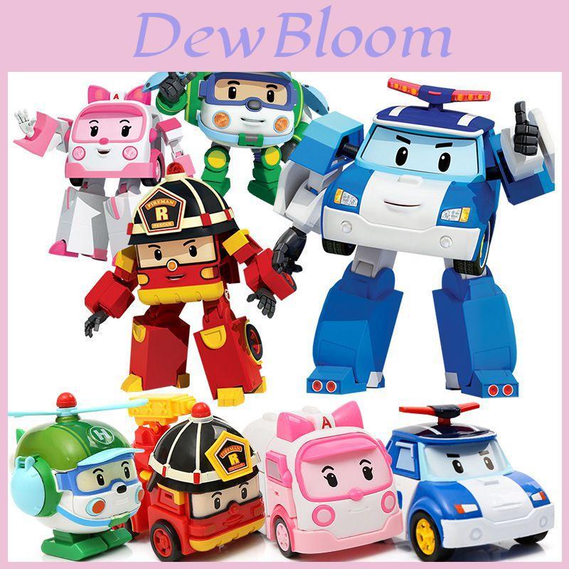 Toy Robocar Poli Car Transformed Pull Back Robot Kids Car Toys Action Figure
