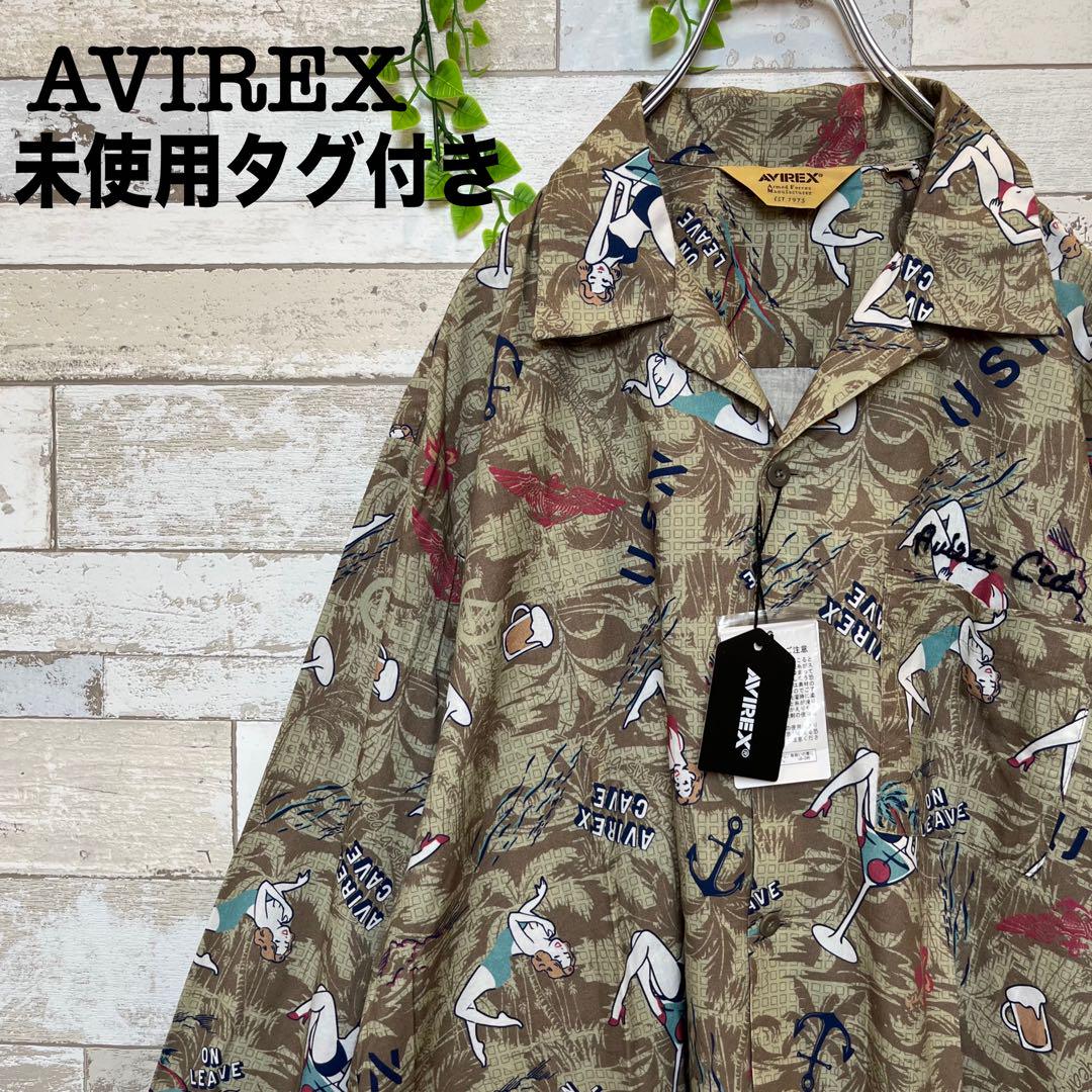 

[USED] AVIREX LEAVE DAYS SHIRT with tag Pin-up girl