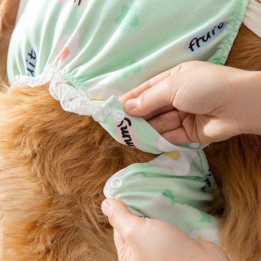 With Straps Female Pet Sanitary Panties Reusable Large Dogs Safety Diapers Pet Underwear Home