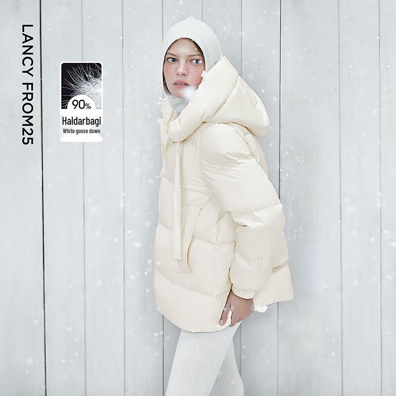 

LAZZI Women s Light Goose Down Short Puffer Jacket L