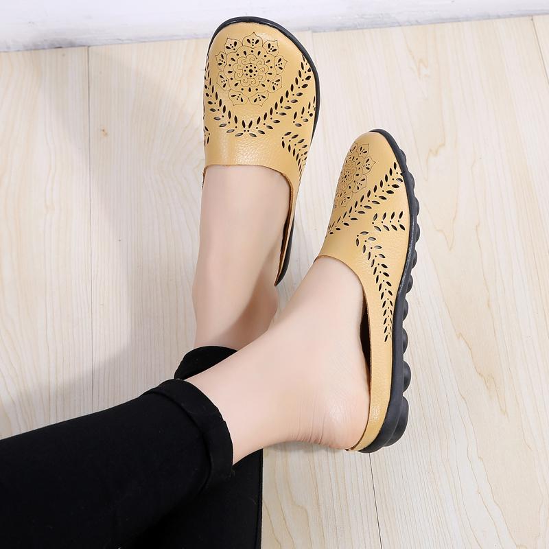 Women's Backless Walking Sneakers Summer Slip-on Mule Shoes Closed Toe Slippers Comfort Casual Travel Mule