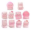 Miniature Pig Figurine Mini Pink Piggy Figure Cartoon Resin Animal Cake Toppers for DIY Fairy Garden Moss Landscape Terrarium Potted