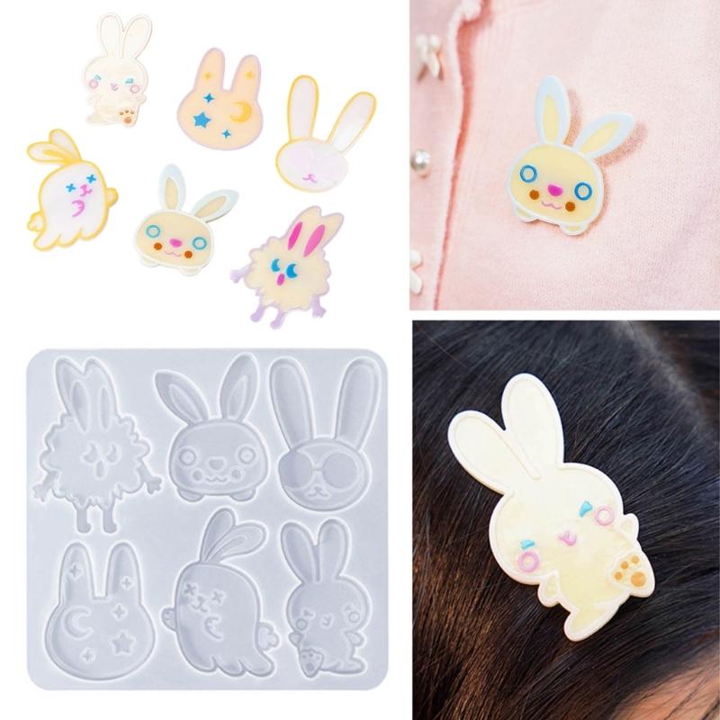 Soft Silicone Mold Hair Accessories Making Molds Lovely Animal Shaped Hair Clip Mould Reliable Jewelry Making Supplies