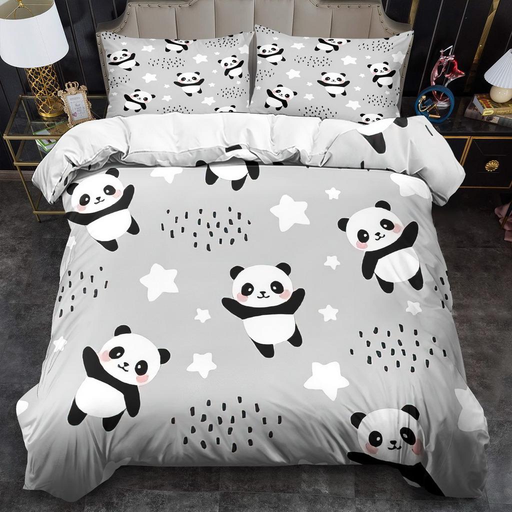 Panda Cherry Blossom Quilt Cover Bedding Quilt Cover Grinding Bedding Kit Digital Printing Delivery