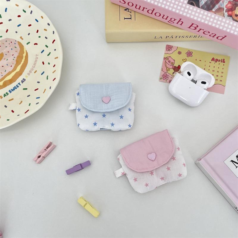 Ins Star Sequined Earphone Bag Is Suitable for Apple Wireless Bluetooth Earphone Bag Storage Protective Case Soft Case