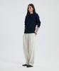 KNITTED Soft Cotton Drop Shoulder Waffle Knit Navy