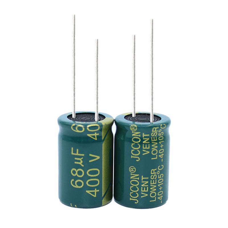 400V 68uF JCCON Green Gold High-Frequency Low-Resistance Power Capacitor (Sizes: 16x21, 16x25, 18x25)