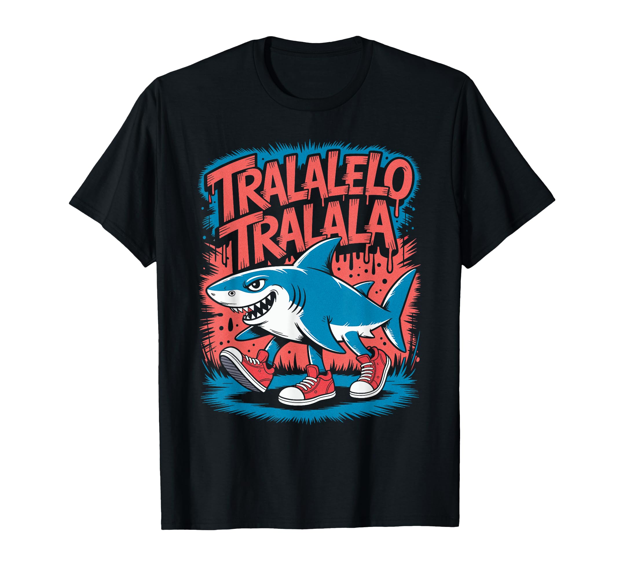 

Funny Italian Brain Lottralarellotralla Graffiti Drip Shark T-Shirt
