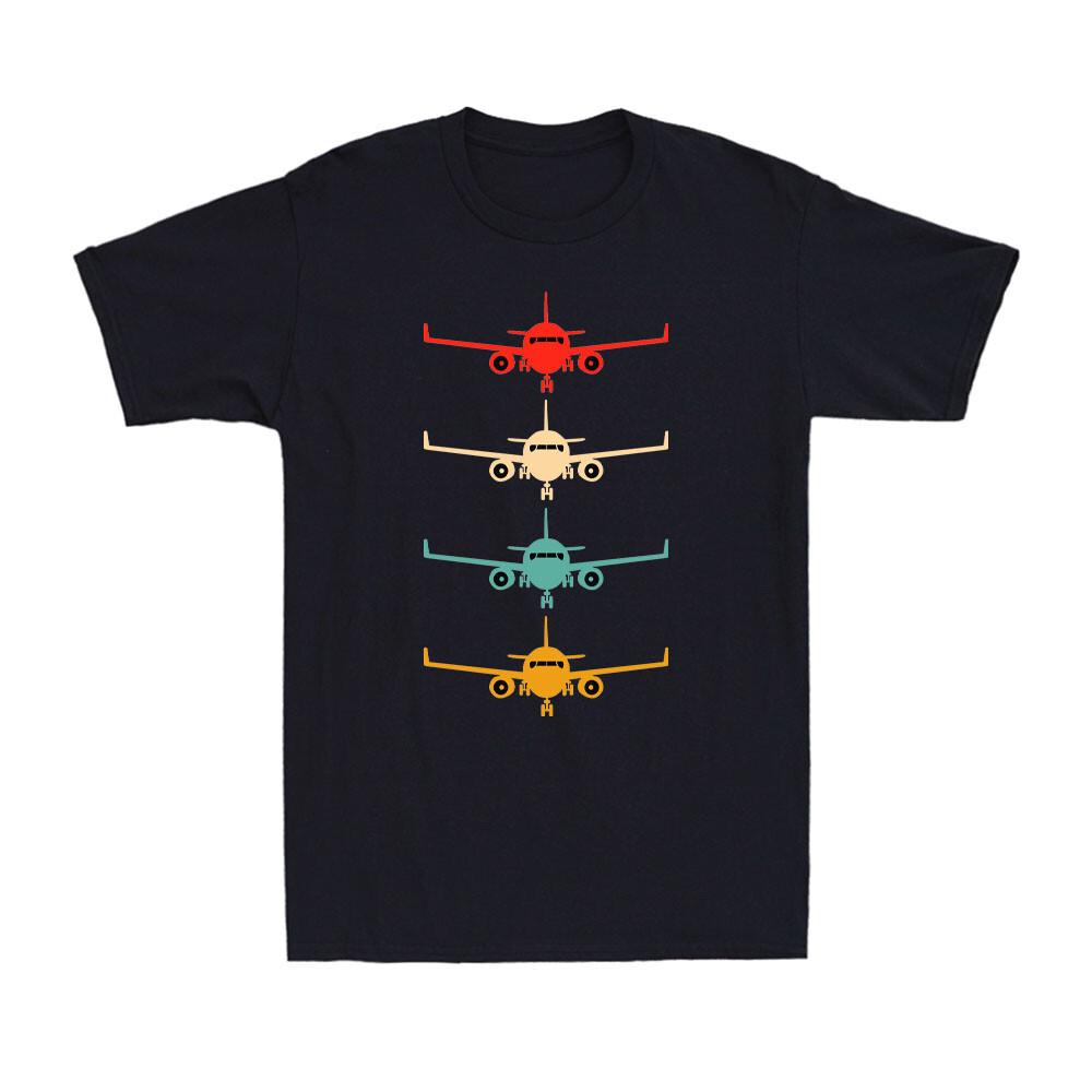 Pilot Funny Aviation Airplane Aircraft Pilot Flying Vintage Men s T-Shirt L