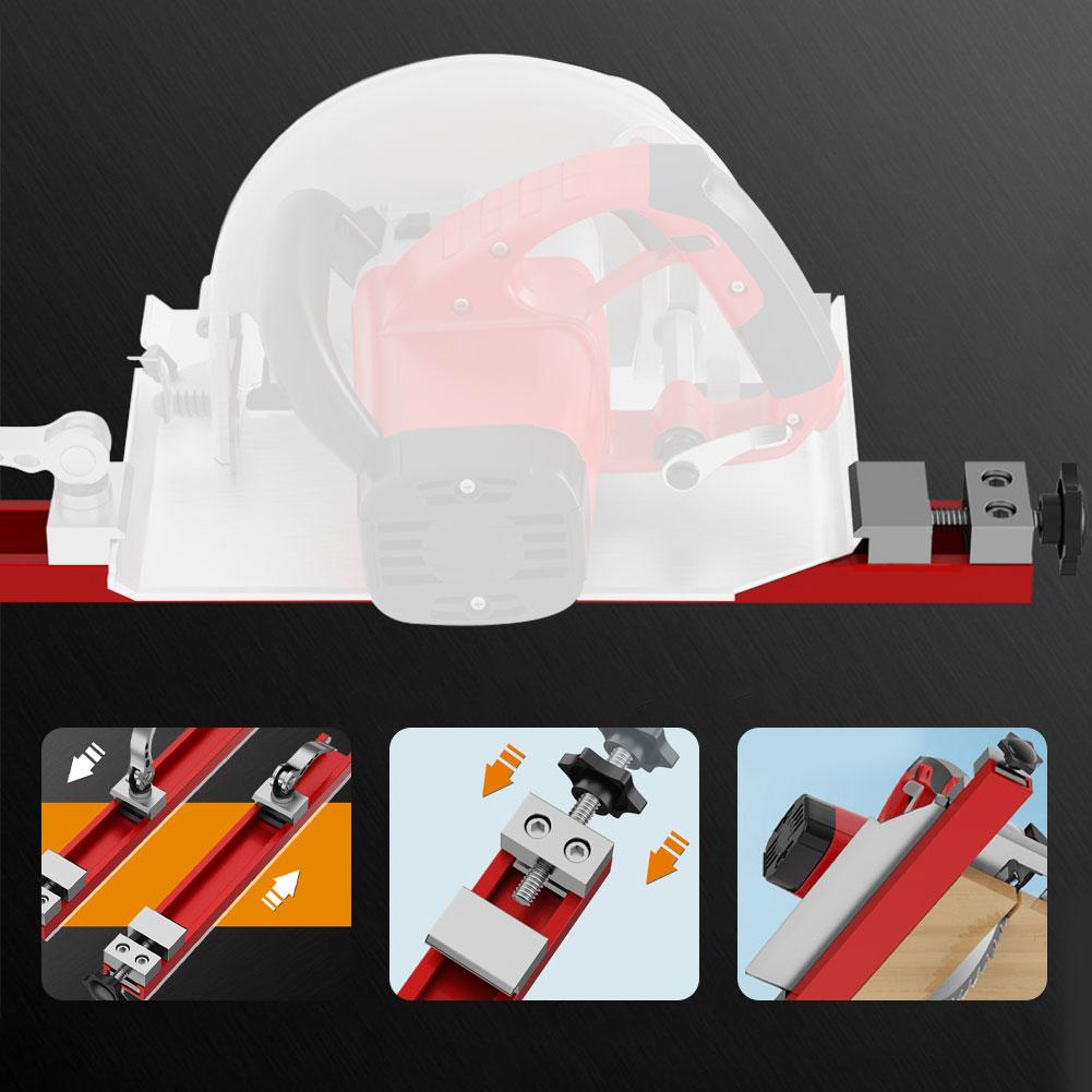 Circular Saw Guide Rail Precision Aluminum Alloy Adjustable Base For Woodworking Electric Machi N3M2