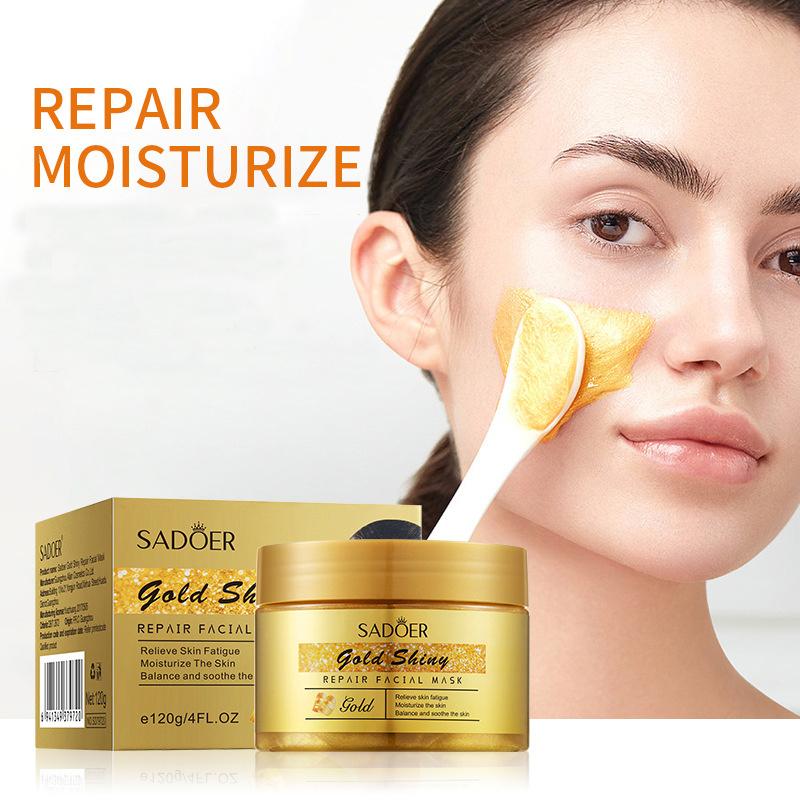 120g Gold Mask Moisturizing Sleeping Mask Leave-On Applicator Mask Mud