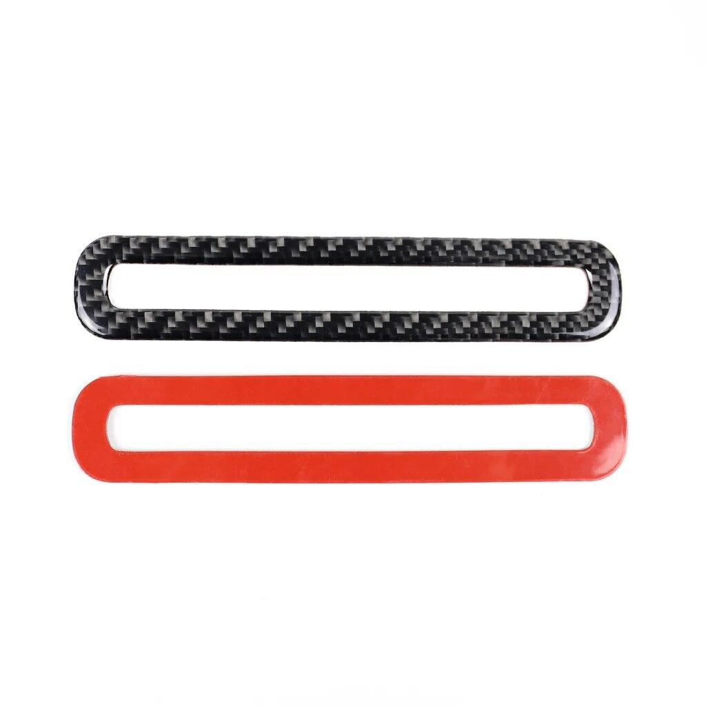 2pcs Carbon Fiber Interior Door Air Condition Vent Outlet Cover Trim AC Vent Cover Accessories For Ford Mustang 2015-