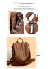 Women's Retro Anti-theft Faux Leather Backpack - High-end, Versatile, Large Capacity