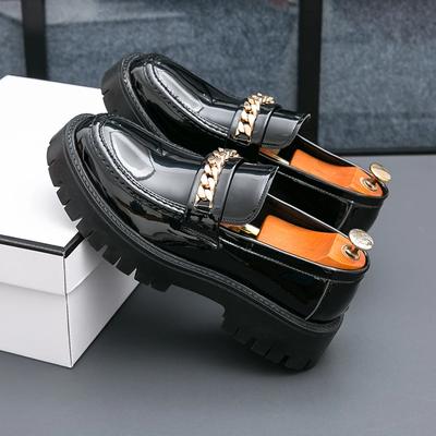 Nowy Trend Stylowe Męskie Mokasyny Miękkie Mokasyny Styl Punk Casualowe Skórzane Buty Gruba Podeszwa Męskie Płaskie Buty Wizytowe Abiye Buty do Jazdy