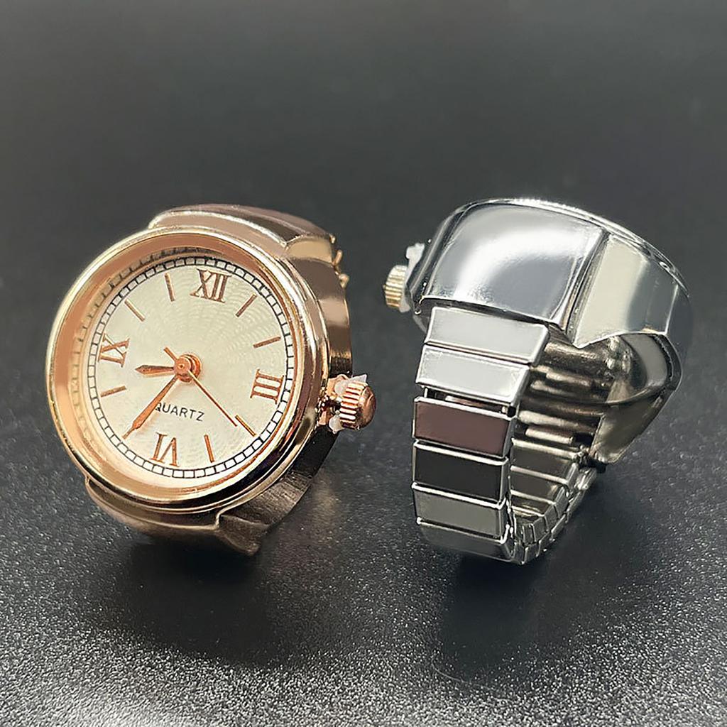Ring Watch Fashion Square Ring Shape Watch Personality Creative Retro Style Ring Electronic Watch