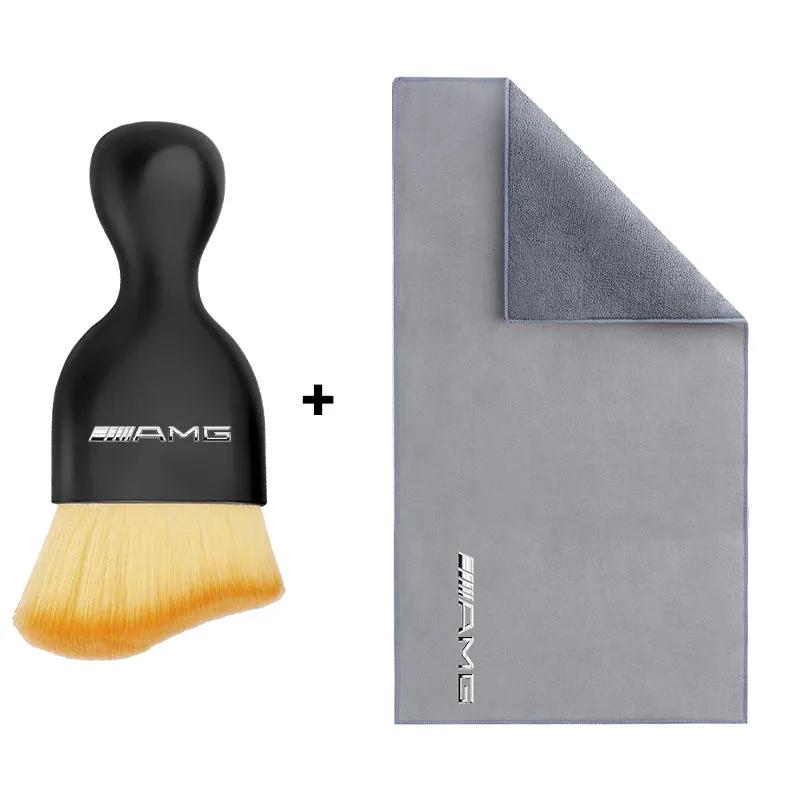 YEW1 Car Cleaning Soft Brush Car Wash Towel Microfiber Cleaning Rag Cloth For Mercedes Benz AMG A C E R class CLA GLA W204 W210 W124