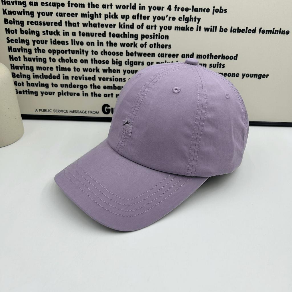 Peaked cap female spring summer thin simple puppy embroidered versatile baseball cap young couple street outing