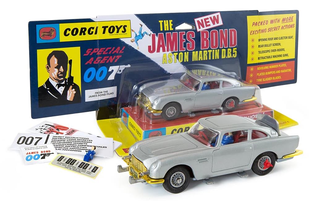 Corgi Aston Martin DB5 Серебристый Золотая Решетка Машина Бонда Corgi Переиздание Ретро Литая Машинка 1/43 0_0_7