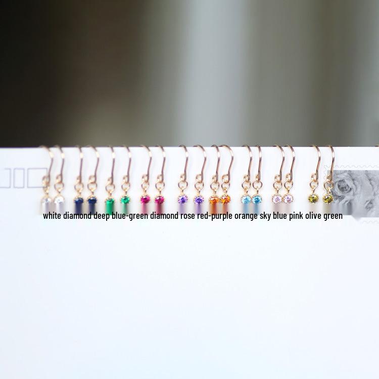 

Универсальная Мода: Позолоченные серьги-крючки и серьги-пусеты из стерлингового серебра 925 пробы с цирконами разных цветов. Orange Zircon Gold Earrings