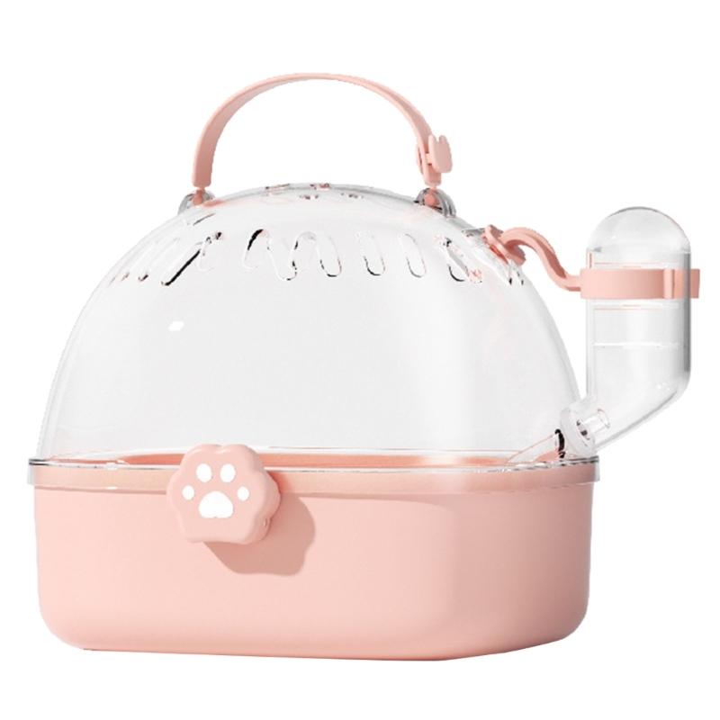 Pet Carriers Cage Portable Cage Hamster Bird Carrier Cage Outgoing Outdoor Travel Pet Hamster Cage with Water Bottle