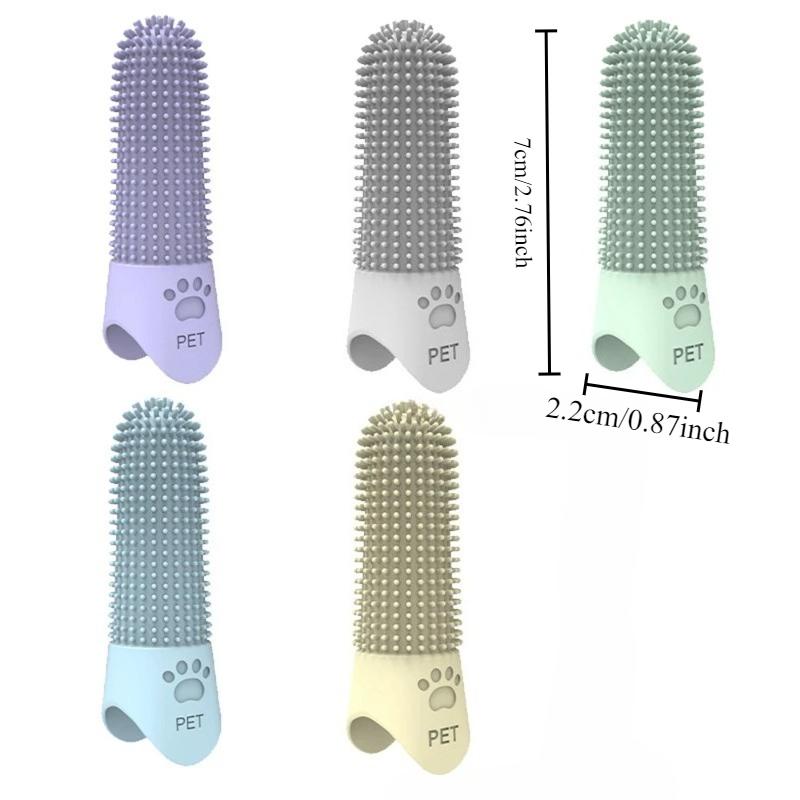 Haustier Silikon Reinigungs Nagelbürste Fingerbürste Katze Hund Haustier Zahnbürste Hund Zähne Reinigung Katze Zahnbürste Haustierprodukte
