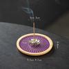Zen Lotus Heart Sutra Incense Holder - Small Indoor Burner for Tea Ceremony and Sandalwood/Agarwood Incense