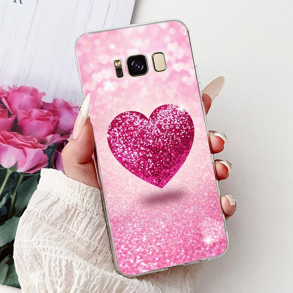 For Samsung Galaxy S8 Plus Case SM-G955F Luxury Flowers Painted Cover Soft Slim Phone Case For Samsung S8 S8+ GalaxyS8 Plus Bags
