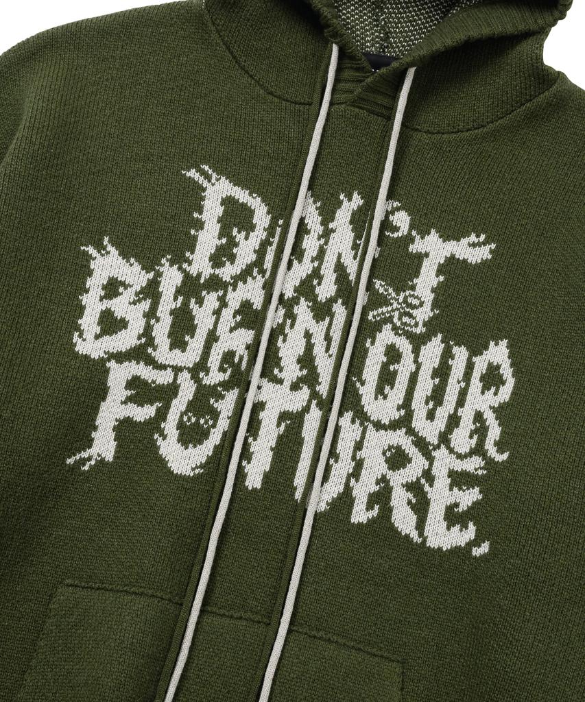 AJOBYAJO [Pba] Dbof Wool Knit Hoodie [Khaki]