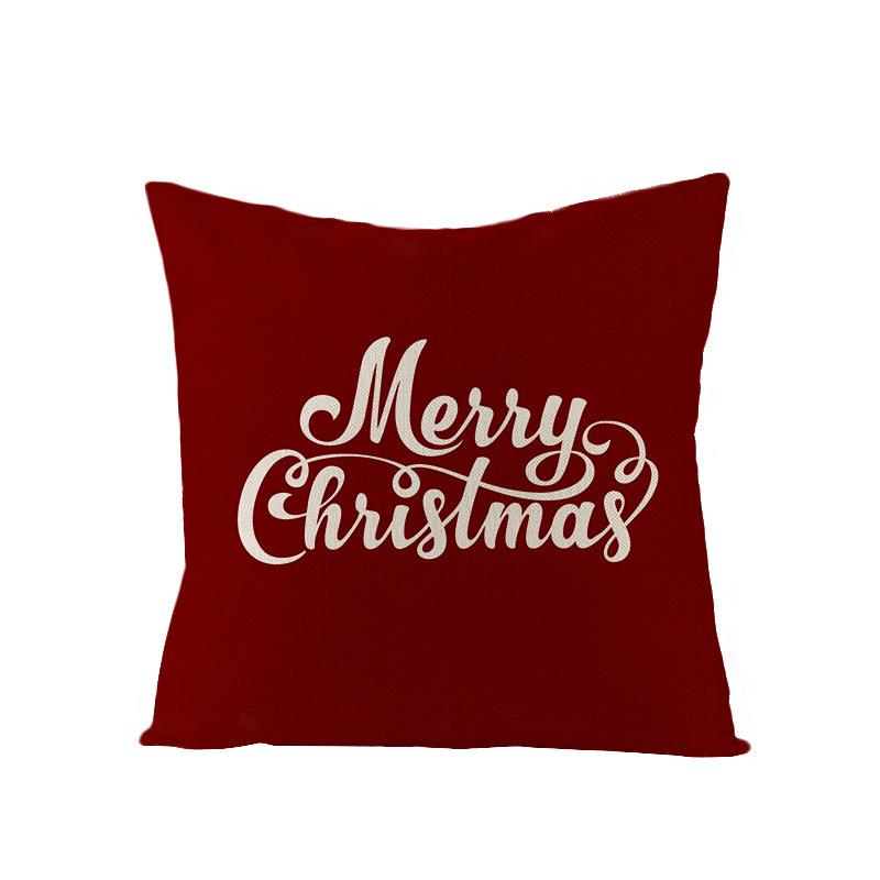 New Christmas Pillow Cover Printed Decorative Cushion Cover Home Sofa Cushion Linen Sofa Back