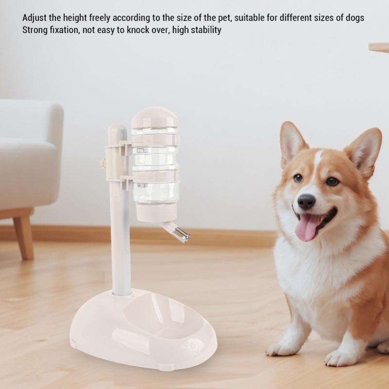 Pet Standing Water Dispenser Feeder Height Adjustable 500ml Capacity Standing Automatic Water Feeder For Puppy