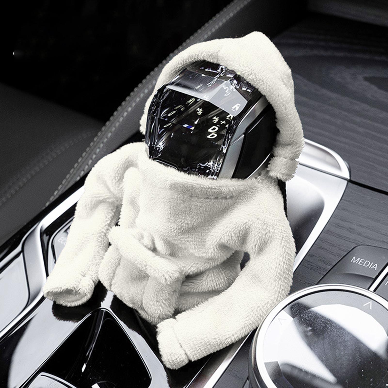 

Чохол для автомобільної ручки перемикання передач З капюшоном Чохол для автомобільної ручки перемикання передач Гарний і теплий рукав для перемикання передач Підходить для білий