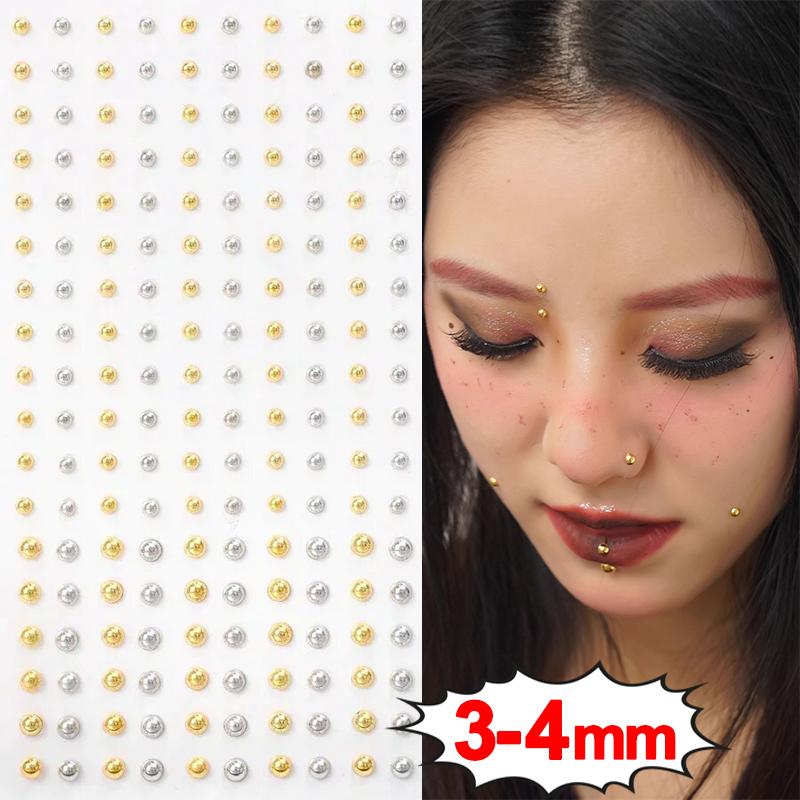 

180 шт. Наклейки для губ без пирсинга, самоклеящиеся, водонепроницаемые, многоразовые, поддельные ногти для губ, кольцо для брови, носа, украшения для тела, пупка Ball&Labret, Lip Piercing Jewelry&Face