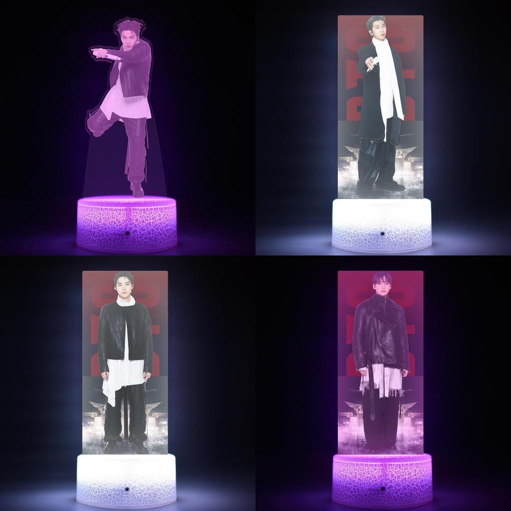 Lumină de noapte LED pentru concertul de revenire al turneului mondial BTS cu telecomandă pentru decorarea camerei și cadou de colecție