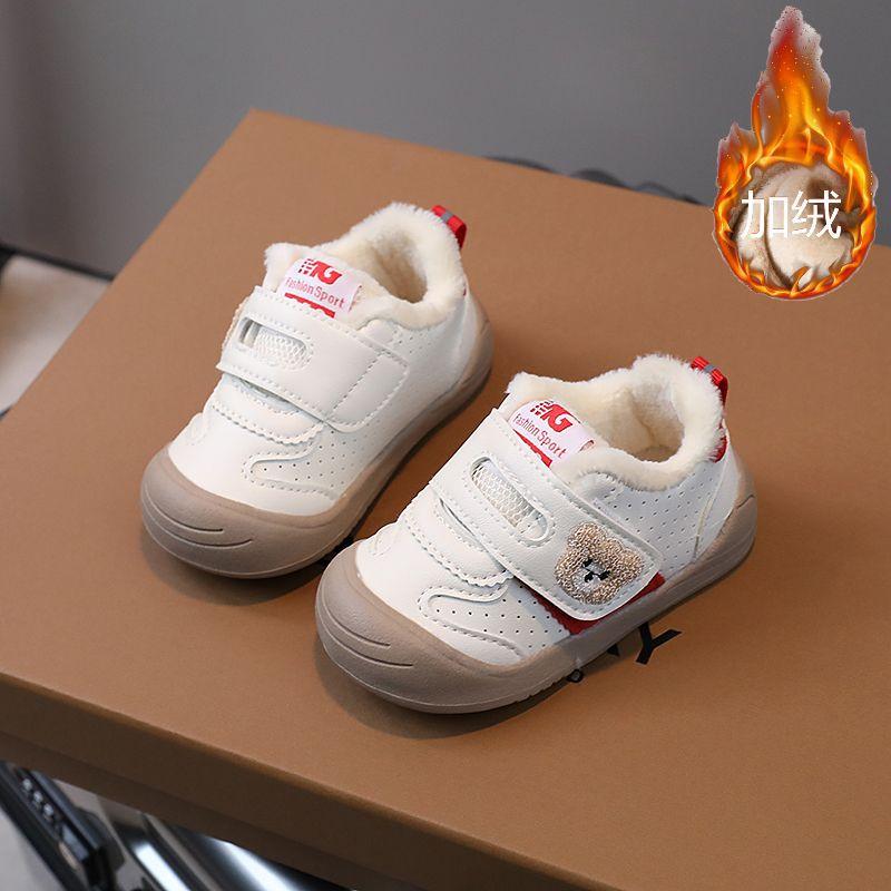 

Зима нові студенти фліс тепла підошва дитячі чоловічі та жіночі дихаючі функції малюка нековзне дитяче взуття 16-20 size whole box shot 50 pairs червоний