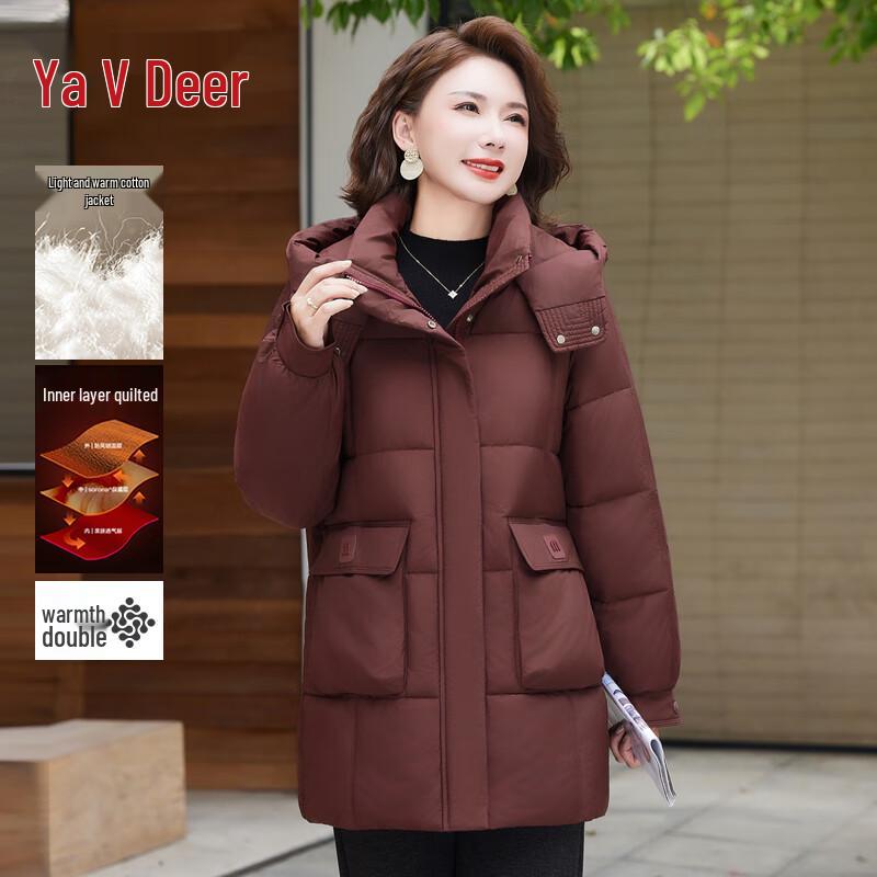 

Женское зимнее пальто средней длины с подкладкой Yalulu 2XL