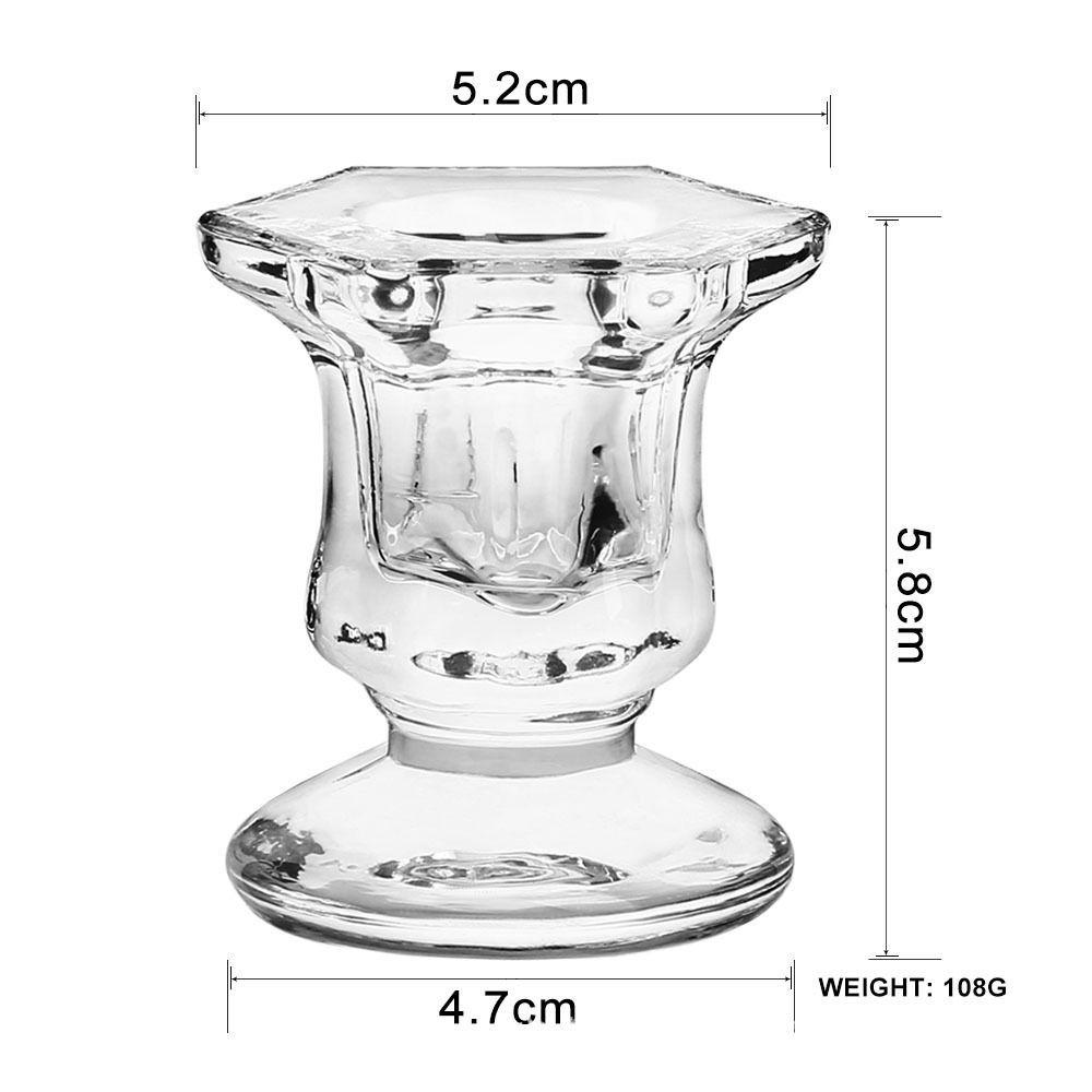 Castiçal de Vidro Transparente Canelado para Aromaterapia e Decoração de Fotografia