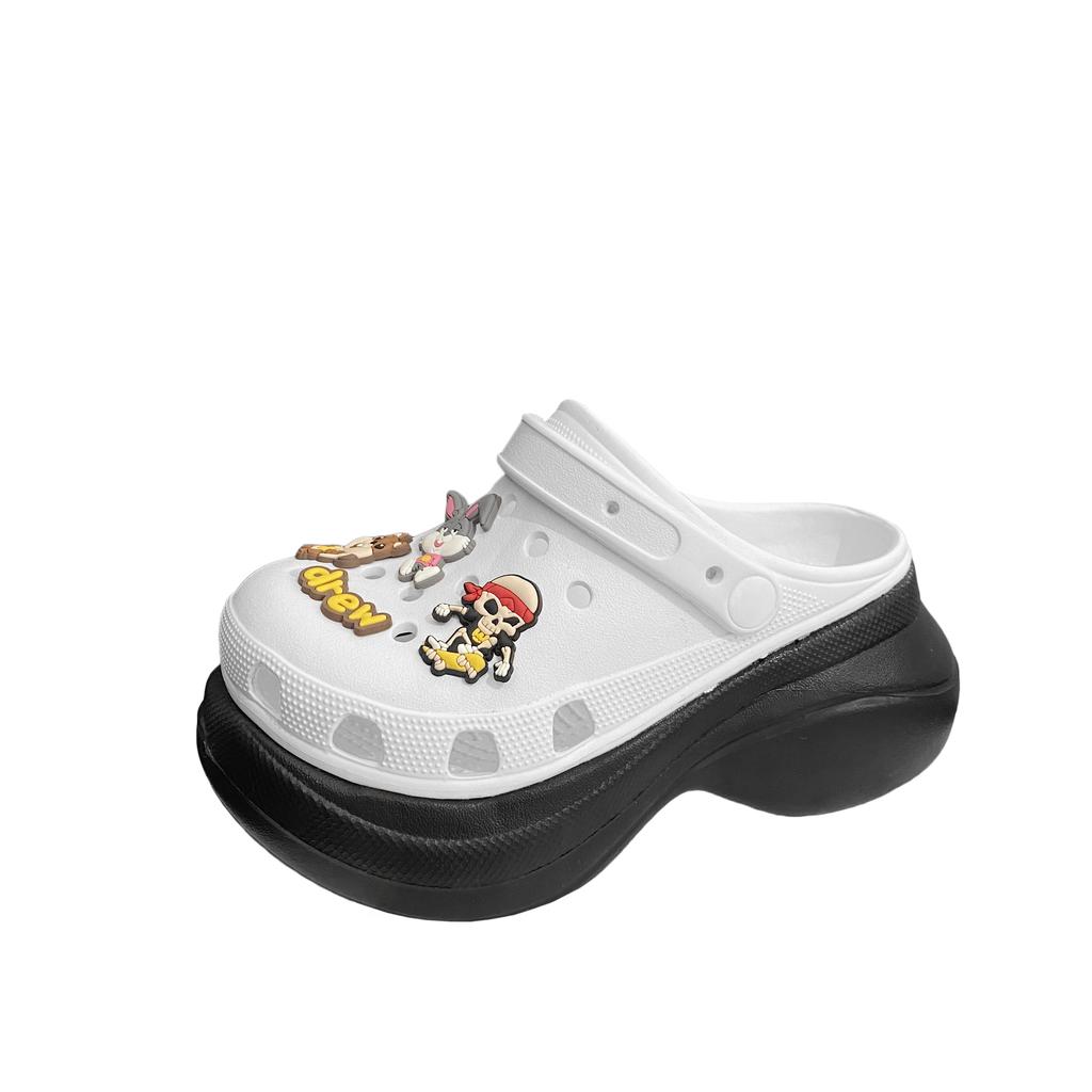 Summer Women Sandals Slippers Thick-Soled Increased Non Slip High-Heeled Fashion Platform Hole Shoes Beach Shoes