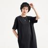 New MLB Short Sleeved Dresses Women's Black 3FOPB0233-50BKS
