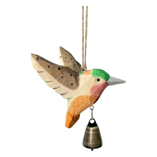 

Yousheng Ручная работа Деревянная Колибри Колокольчик ветра Погодоустойчивый Для дома Улицы Сада Патио Резьба Колибри Подвесной Колокольчик Декоративное украшение