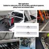 Aluminum L Track 304mm Thickened L Track Tie Down Rail with 4 Round Rings for Motorcycles ATVs Dirt Bikes Pickup Trucks