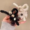 1pc Elegant Temperament Lace Pearl Large Grab Clip, New Style Hair Clip, High-end Shark Clip At the Back of the Head