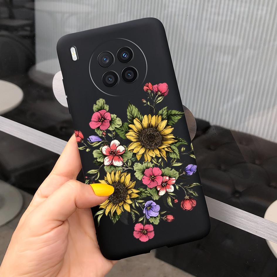 Sunflower Case For Honor 50 Lite Cover On Huawei Nova 8i Phone Case Fashion Painted Soft Back Cover For Honor50 Lite Nova8i Capa