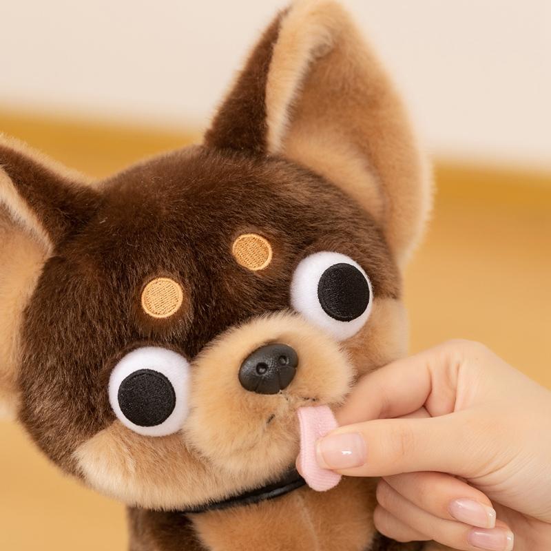 Große Augen Chihuahua Plüschtiere Zimmerdeko Kuscheltiere Welpen Plüsch Lustige Cartoon Kuscheltier Hundepuppe Kinder Weihnachten Geburtstagsgeschenke