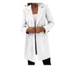 Woman Artificial Wool Elegant Blend Coat Slim Female Long Coat Outerwear Jacket