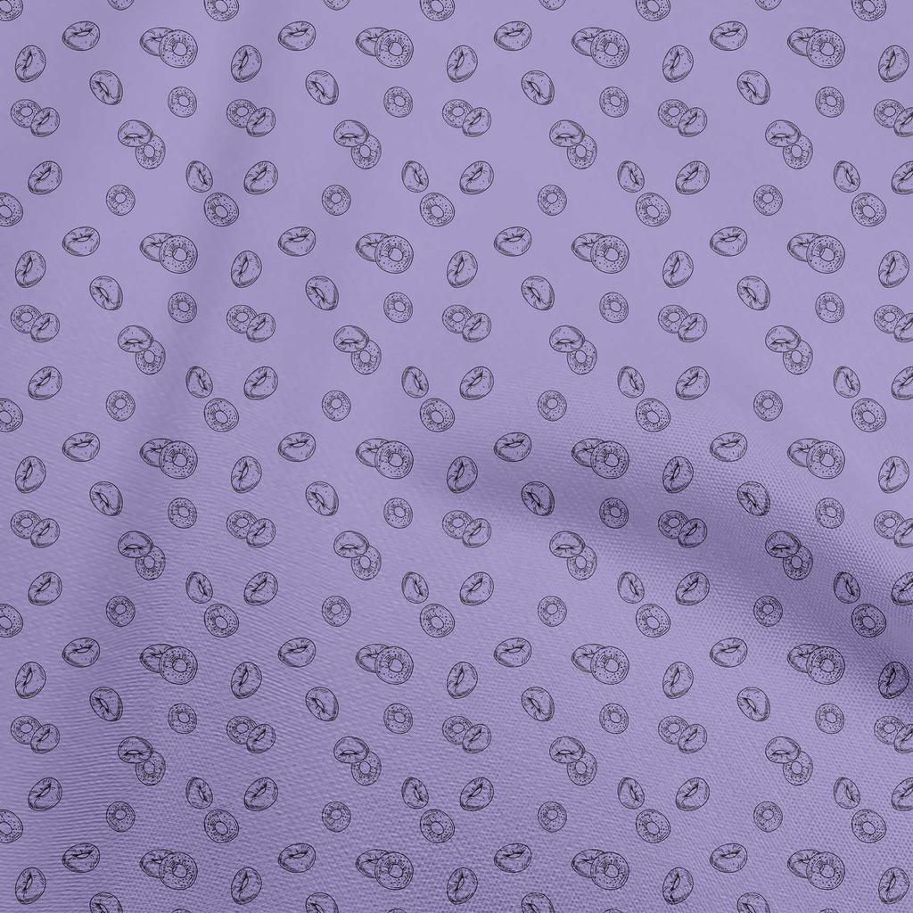 oneOone Cotton Flex Light Pink Fabric Donuts Diy Clothing Quilting Fabric Print Fabric By Yard 40 Inch