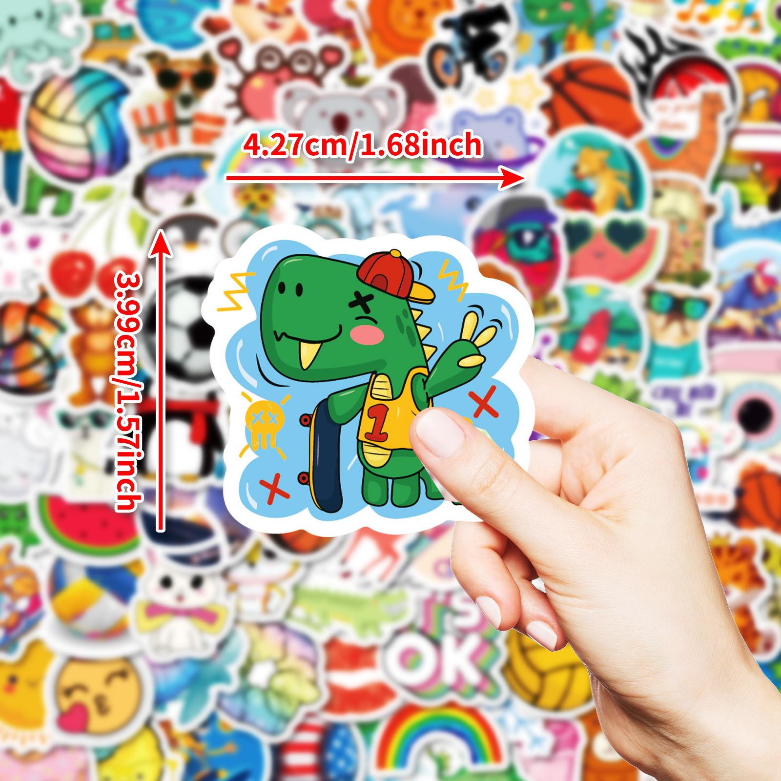 

100 Small Size 4cm Cute Little Fresh Cartoon Graffiti Stickers DIY Suitcase Mobile Phone Case Tablet Stickers
