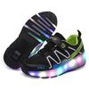 Neue Jungen Einrad Leucht-Laufschuhe Mädchen USB-Aufladung Zyklus LED Leuchtende Radschuhe Trend Skates